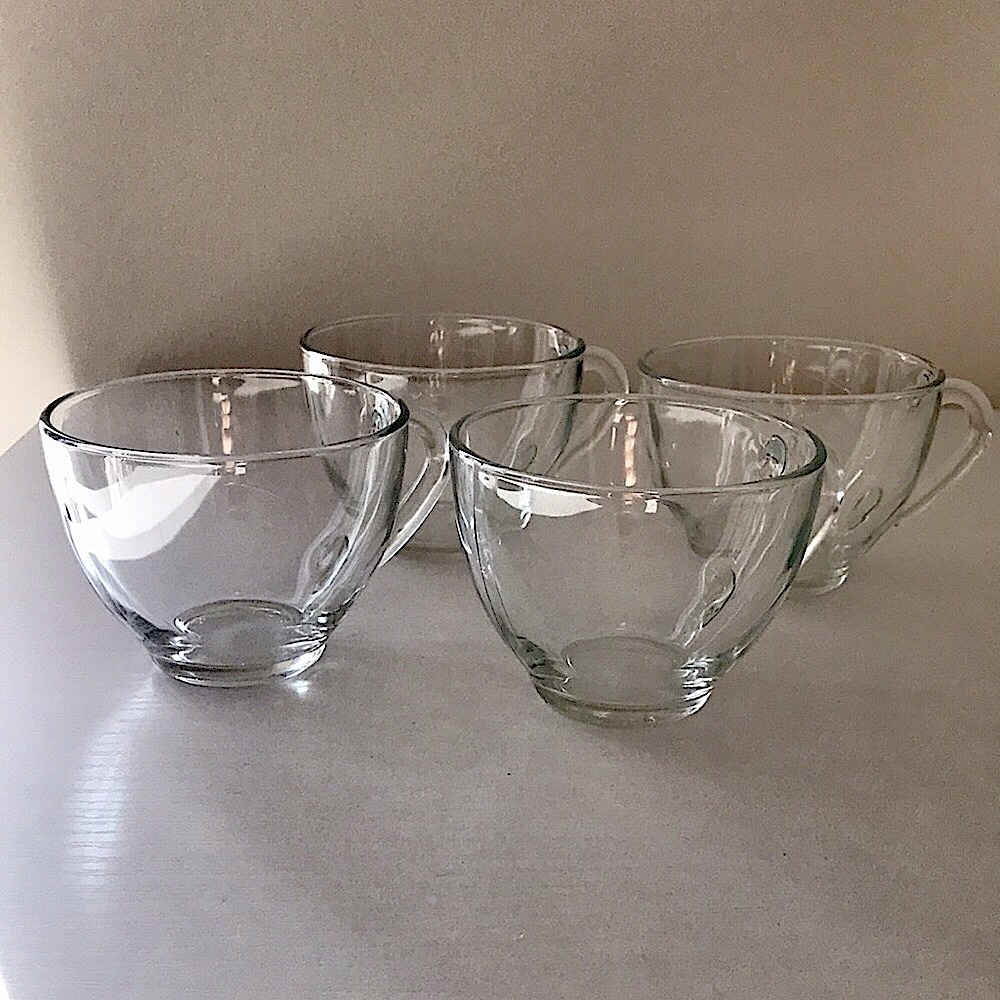 Set of 4 Arcoroc France Tea/Coffee Cups